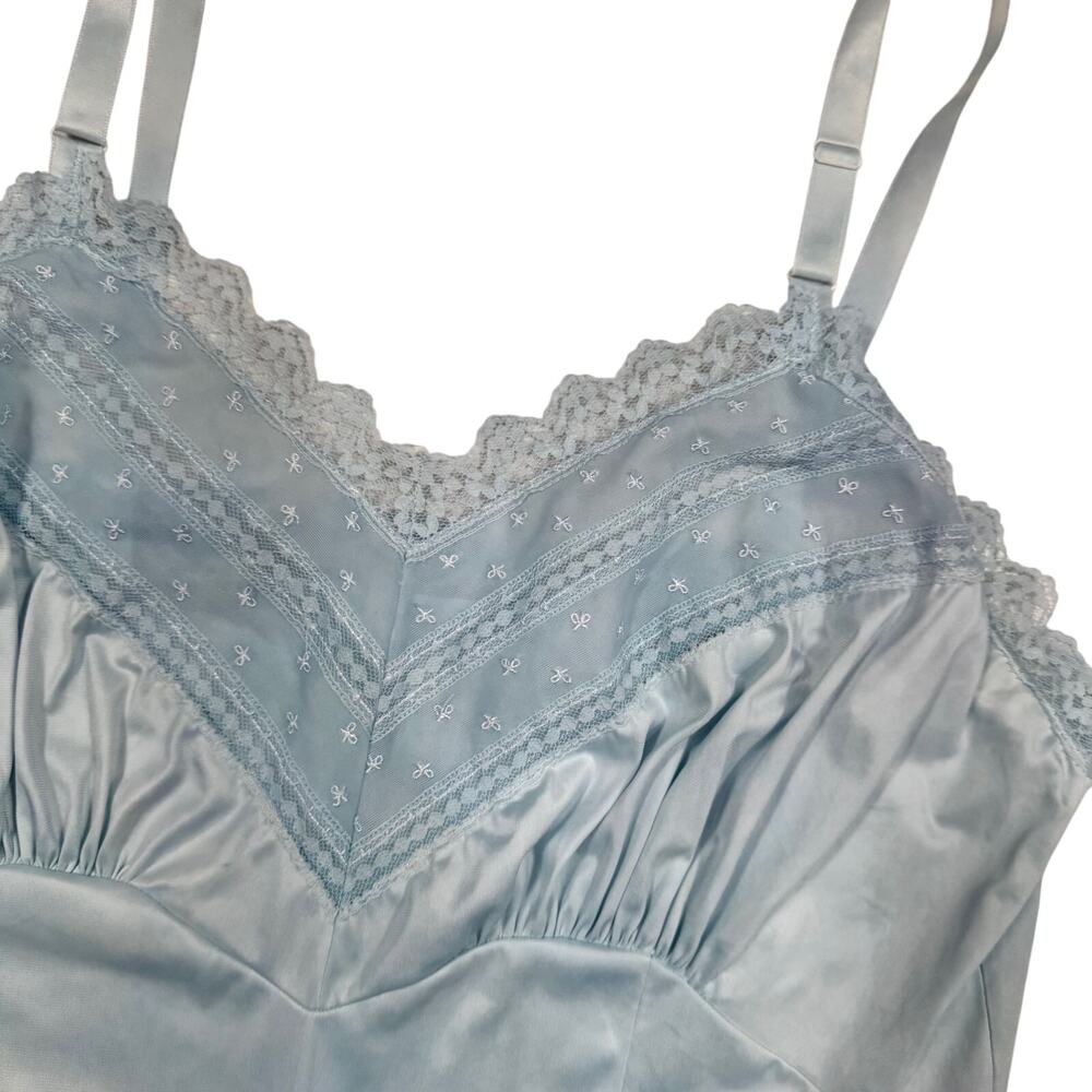 Vintage Baby Blue Lace Babydoll Camisole Women's XS/Small Y2K Coquette Sabrina - Picture 3 of 8